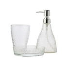 Conjunto De 3 Peças Para Banheiro De Vidro Elegant Prateado