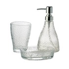 Conjunto De 3 Peças Para Banheiro De Vidro Elegant Prateado