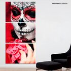 Conjunto De 3 Telas Decorativas Em Canvas Catrina