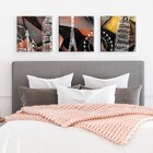 Conjunto De 3 Telas Decorativas Em Canvas World Red Único