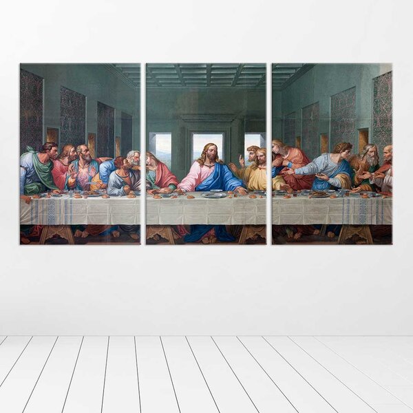 Conjunto De 3 Telas Decorativas Santa Ceia