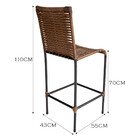 Conjunto de 4 Banquetas Alta Diplomata de Fibra Sintética