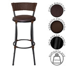 Conjunto De 4 Banquetas Alta Forts Em Aço Carbono E Fibra Sin