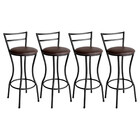 Conjunto De 4 Banquetas Alta Home De Aço De Carbono