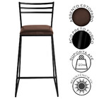 Conjunto De 4 Banquetas Alta Lisboa De Aço De Carbono