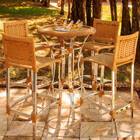 Conjunto De 4 Banquetas Madri E Bistrô Com Balde Em Alumínio