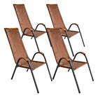 Conjunto de 4 Cadeira Canadá para Área externa de Aço Carbono