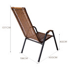 Conjunto de 4 Cadeira Canadá para Área externa de Aço Carbono