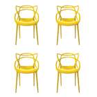 Conjunto De 4 Cadeiras Allegra Amarela