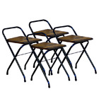 Conjunto De 4 Cadeiras Dobráveis Rústico Imbuia