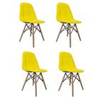 Conjunto De 4 Cadeiras Eames Botonãª Empório  Amarelo