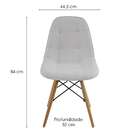 Conjunto De 4 Cadeiras Eiffel Estofada Branca