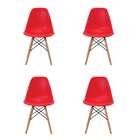 Conjunto De 4 Cadeiras Eiffel Vermelha