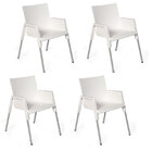 Conjunto De 4 Cadeiras Funchal – Xplast - Branco