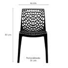 Conjunto De 4 Cadeiras Gruv Preta