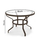 Conjunto De 4 Cadeiras Juquey Alumínio Marrom Tela Marrom