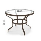 Conjunto De 4 Cadeiras Juquey Alumínio Marrom Tela Mocca