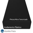 Conjunto De 4 Cadeiras Juquey Alumínio Preto Tela Azul
