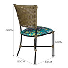 Conjunto de 4 Cadeiras para Área Externa Gramado Fibra Junco