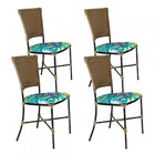 Conjunto de 4 Cadeiras para Área Externa Gramado Fibra Junco