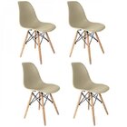 Conjunto De 4 Cadeiras Pp Base Madeira Eames Dsw-m Empório