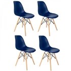 Conjunto De 4 Cadeiras Pp Base Madeira Eames Dsw-m Empório  A