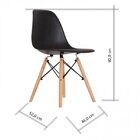 Conjunto De 4 Cadeiras Pp Base Madeira Eames Dsw-m Empório  A