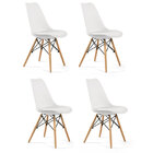 Conjunto De 4 Cadeiras Soft Rústica Paris-mappin - Branco