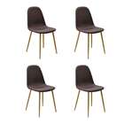 Conjunto De 4 Cadeiras Tania I Marrom