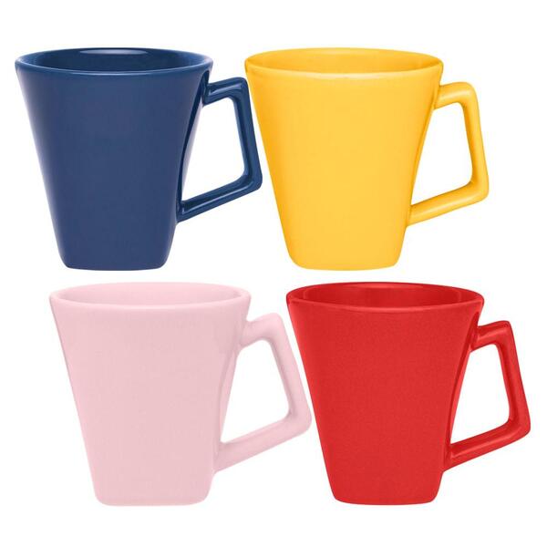 Conjunto De 4 Canecas Mini Quartier 220ml Colorida
