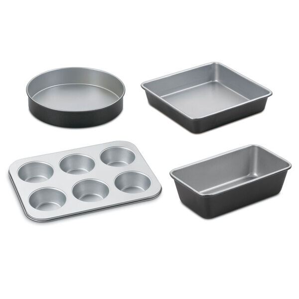Set Da Forno Professionale 8 Pezzi Home Bakeware – Teglie Antiaderenti Con Tecnologia Scozzese – Include Stampo Per Muffin, Pagnotta, Teglia Rotonda/Quadrata E 2 Utensili – Colore Oro - 2