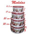 Conjunto De 4 Latas Natalinas Papai Noel Para Doces Chocolates