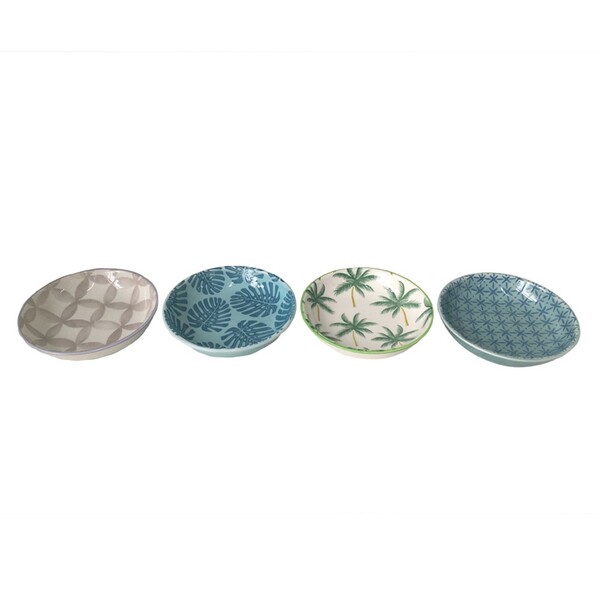 Conjunto De 4 Mini Bowls Em Ceramica Estampado 9 4 X 9 4 X 2
