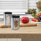 Conjunto De 4 Potes Hermético Inox Kit Mantimento Cozinha - W