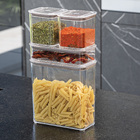 Conjunto de 4 Potes Herméticos Transparentes 2,7L/530mL/580mL Modo Coza