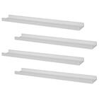 Conjunto De 4 Prateleiras De 120cm Em Mdf Com Borda Branco