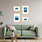 Conjunto De 4 Quadros Decorativos Premium Animais Marinho Cru