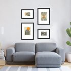 Conjunto De 4 Quadros Decorativos Premium Estampa Abstrata Pr