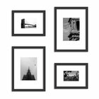 Conjunto De 4 Quadros Decorativos Premium Estampa Cidade Preto