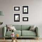 Conjunto De 4 Quadros Decorativos Premium Ramos Branco