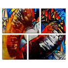 Conjunto De 4 Telas Decorativas Em Canvas Boca  Único