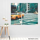 Conjunto De 4 Telas Decorativas Em Canvas City New York Único