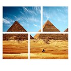 Conjunto De 4 Telas Decorativas Em Canvas Pirâmides Único