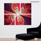 Conjunto De 4 Telas Decorativas Em Canvas Rose Único