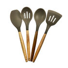 Conjunto De 4 Utensílios Em Silicone Cinza Kenya