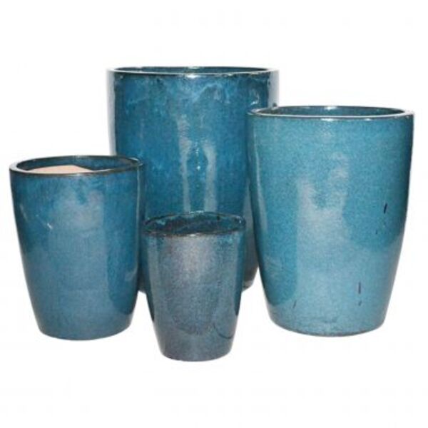 Conjunto De 4 Vasos Vietnamita Azul Petroleo