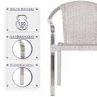 Conjunto De 5 Cadeiras De Area Em Aluminio E Fibra Sintetica