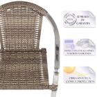 Conjunto De 5 Cadeiras De Area Em Aluminio E Fibra Sintetica