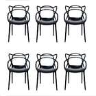 Conjunto De 6 Cadeiras Allegra Preta