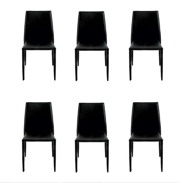 Conjunto De 6 Cadeiras Amanda I Preta